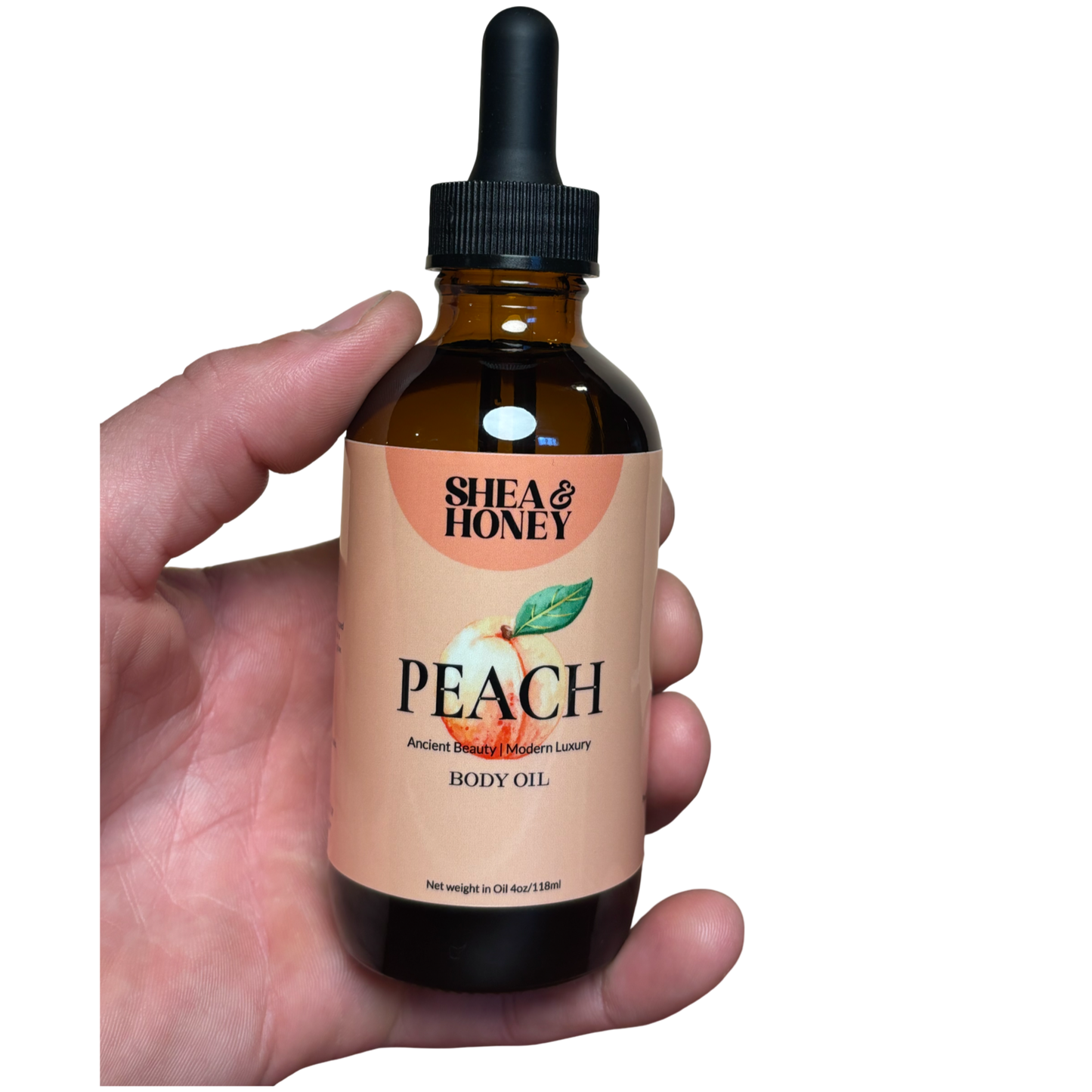 Handcrafted Peach Body Oil, Organic small batch skincare
