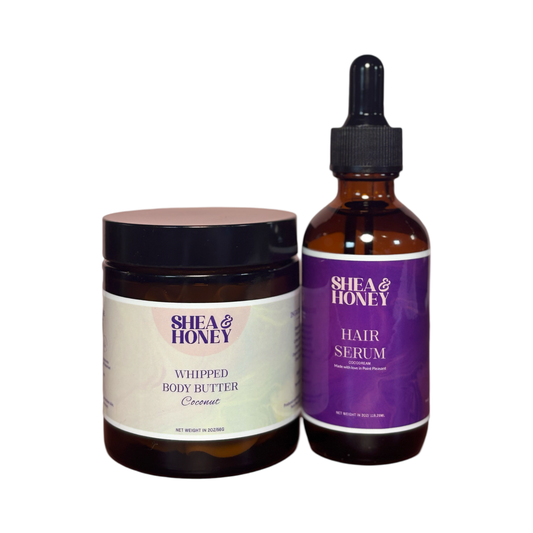 Coconut Care Bundle- Whipped Butter+Hair Serum